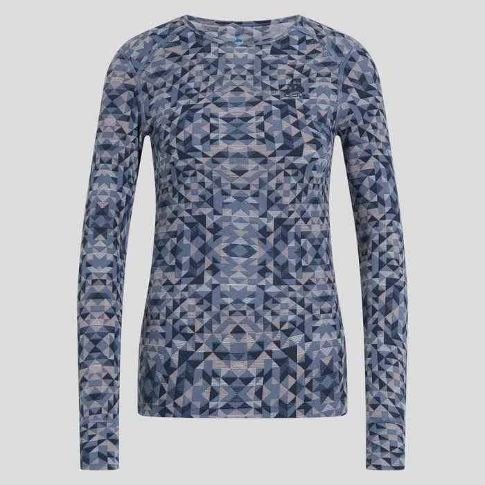 Odlo Base Layers The Active Warm Graphic Base Layer Top Folkstone Gray 8211 Women