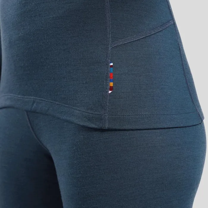 Odlo Base Layers The Natural Merino Warm Base Layer Set Blue Wing Teal 8211 Blue Ashes 8211 Women