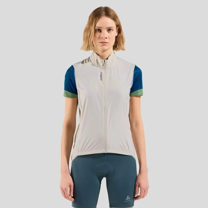 Odlo Jackets and Vests The Essentials Windproof Cycling Vest Silver Cloud 8211 Women Odlo Jackets and Vests The Essentials Windproof Cycling Vest Silver Cloud 8211 Women