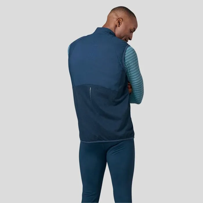 Odlo Jackets and Vests The Run Easy SThermic Running Vest Blue Wing Teal 8211 Men