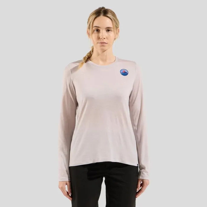 Odlo Mid Layers and Longsleeves Ascent Merino 160 Matterhorn Long Sleeve TShirt Silver Cloud 8211 Women Odlo Mid Layers and Longsleeves Ascent Merino 160 Matterhorn Long Sleeve TShirt Silver Cloud 8211 Women