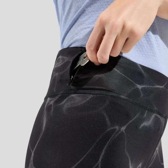 Odlo Pants and Tights The Zeroweight Print Running Tights Black 8211 Women