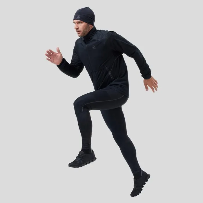 Odlo Pants and Tights The Zeroweight Warm Reflective Running Tights Black 8211 Men