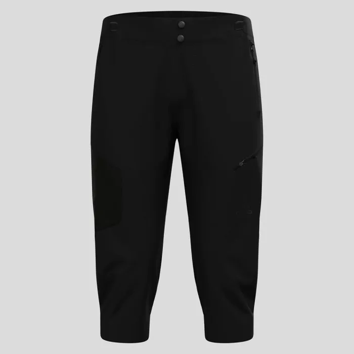 Odlo Pants and Tights The Zeroweight XWarm Windproof Knickerbockers Black 8211 Men