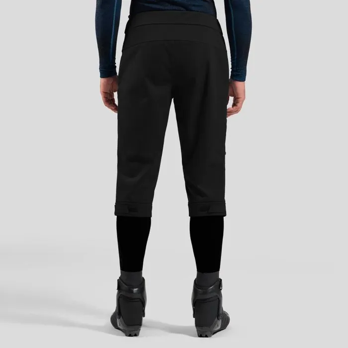 Odlo Pants and Tights The Zeroweight XWarm Windproof Knickerbockers Black 8211 Men