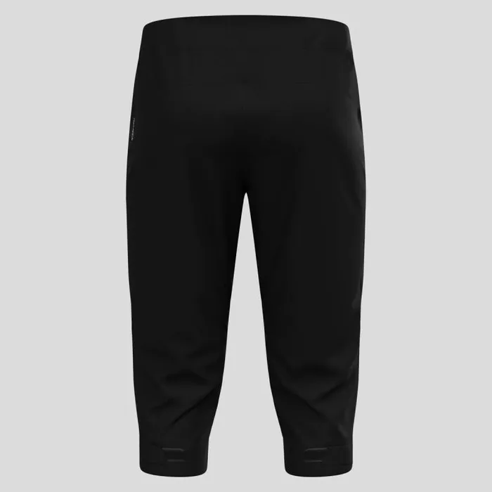 Odlo Pants and Tights The Zeroweight XWarm Windproof Knickerbockers Black 8211 Men