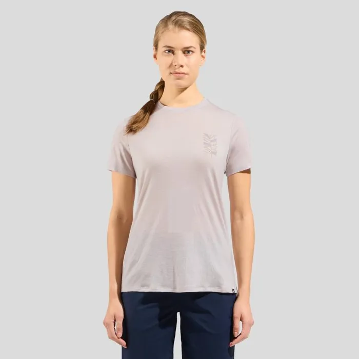 Odlo Tshirts and Polos Ascent Merino 160 Tree TShirt Silver Cloud 8211 Women