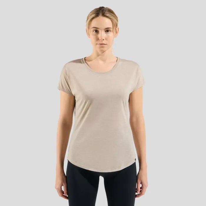 Odlo Tshirts and Polos The Essentials Natural TShirt Silver Cloud Melange 8211 Women Odlo Tshirts and Polos The Essentials Natural TShirt Silver Cloud Melange 8211 Women