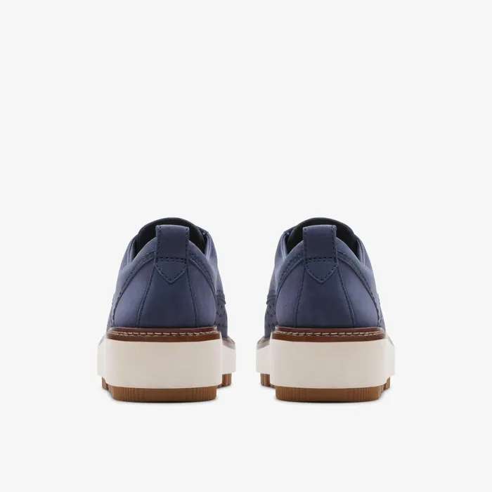 Orianna Move Navy Nubuck Women Clarks Platforms