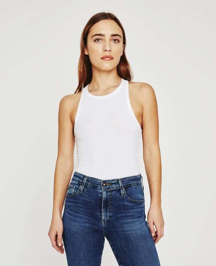Orso Tank True White Women AG Jeans Tees and Tanks Orso Tank True White Women AG Jeans Tees and Tanks