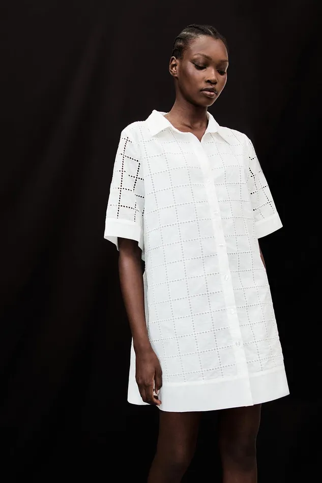 OWEN WHITE SLEEVED BRODERIE DRESS Women DISSH Mini Dresses