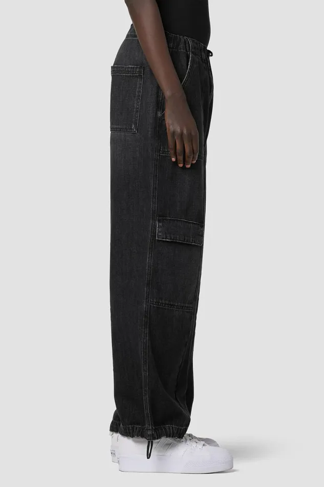 Pants Women Hudson Jeans Drawstring Parachute Pant Faded Black Pants Women Hudson Jeans Drawstring Parachute Pant Faded Black