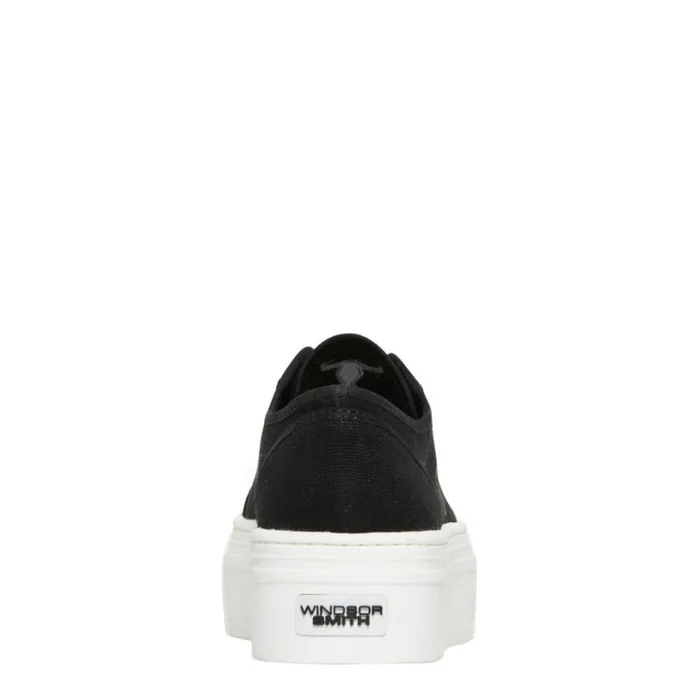 Platform Sneakers Women Windsor Smith RUBY BLACK CANVAS WHITE SNEAKERS Platform Sneakers Women Windsor Smith RUBY BLACK CANVAS WHITE SNEAKERS