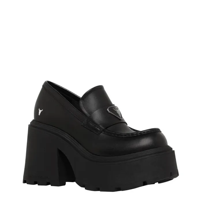 Platforms Women Windsor Smith SPOILED BLACK LEATHER PLATFORM SHOES Platforms Women Windsor Smith SPOILED BLACK LEATHER PLATFORM SHOES