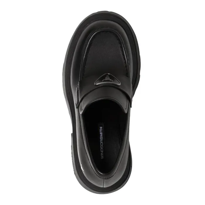 Platforms Women Windsor Smith SPOILED BLACK LEATHER PLATFORM SHOES Platforms Women Windsor Smith SPOILED BLACK LEATHER PLATFORM SHOES