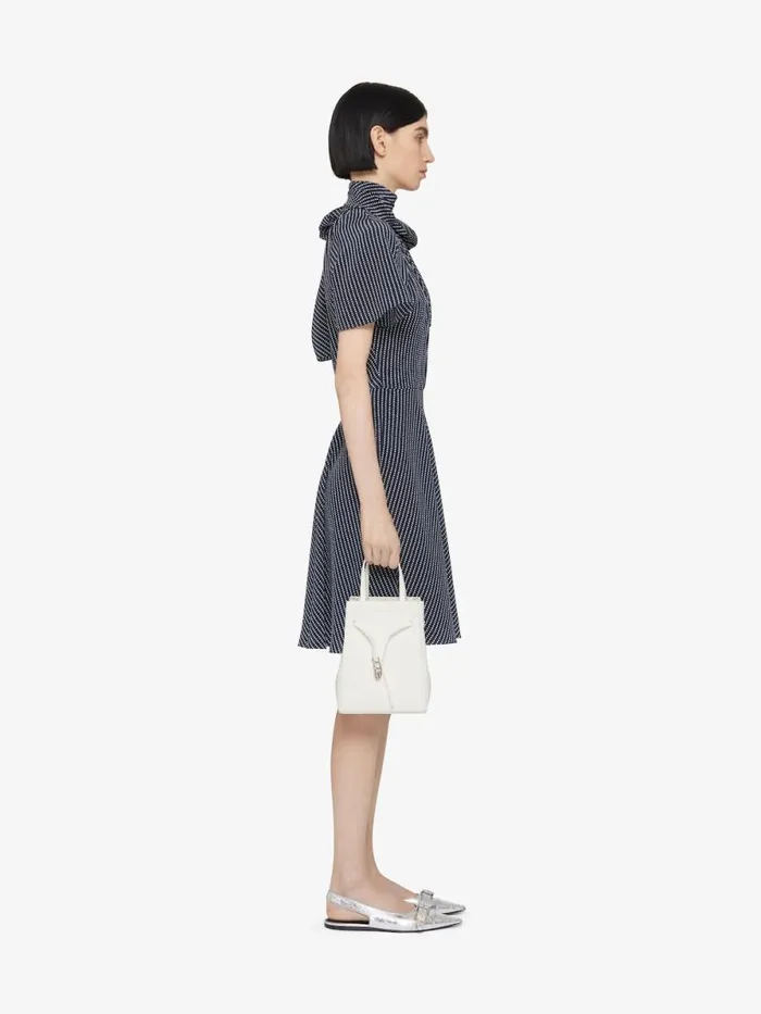 Polka Dots Dress In Silk With Lavallire Navywhite Women Givenchy Dresses