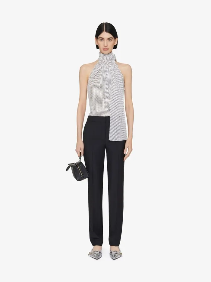 Polka Dots Top In Silk With Lavallire Ecrublack Women Givenchy Tops and Shirts Polka Dots Top In Silk With Lavallire Ecrublack Women Givenchy Tops and Shirts