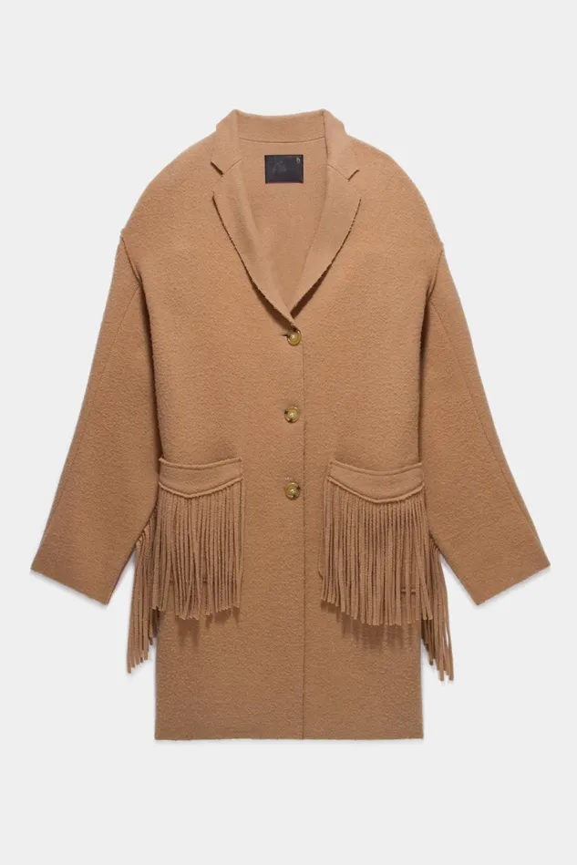 R13 Jackets and Coats Women Fringe Raw Cut Coat 8211 Camel R13 Jackets and Coats Women Fringe Raw Cut Coat 8211 Camel