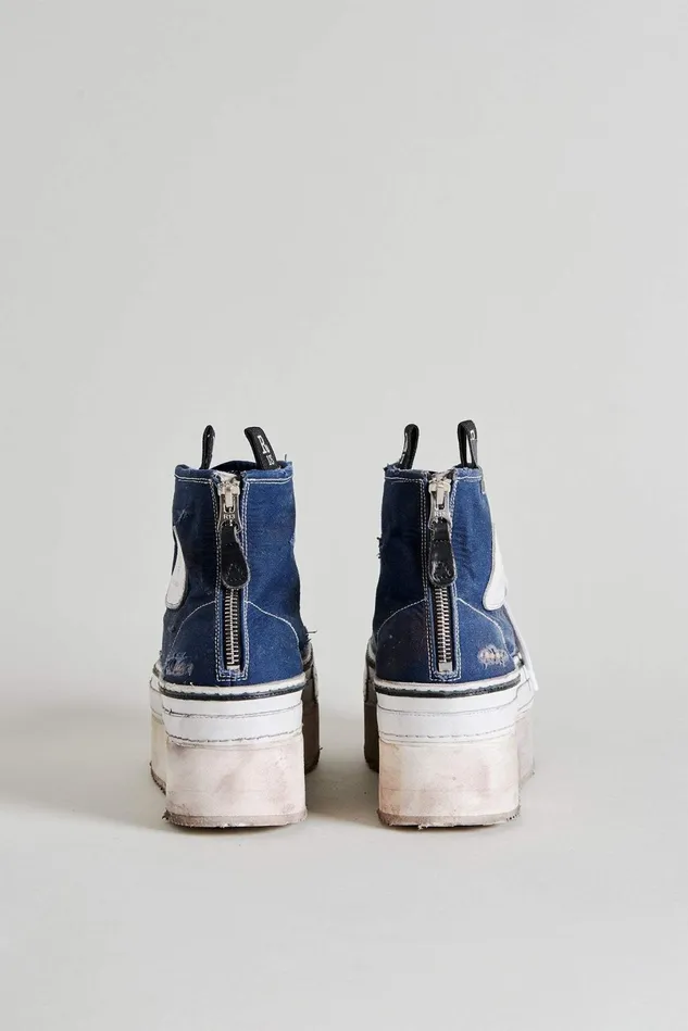 R13 Sneakers Women Courtney Platform High Top Sneaker 8211 Navy