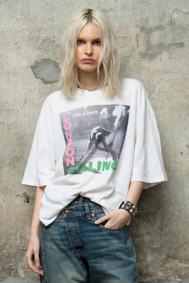 R13 TShirts Women Clash London Calling Oversized T