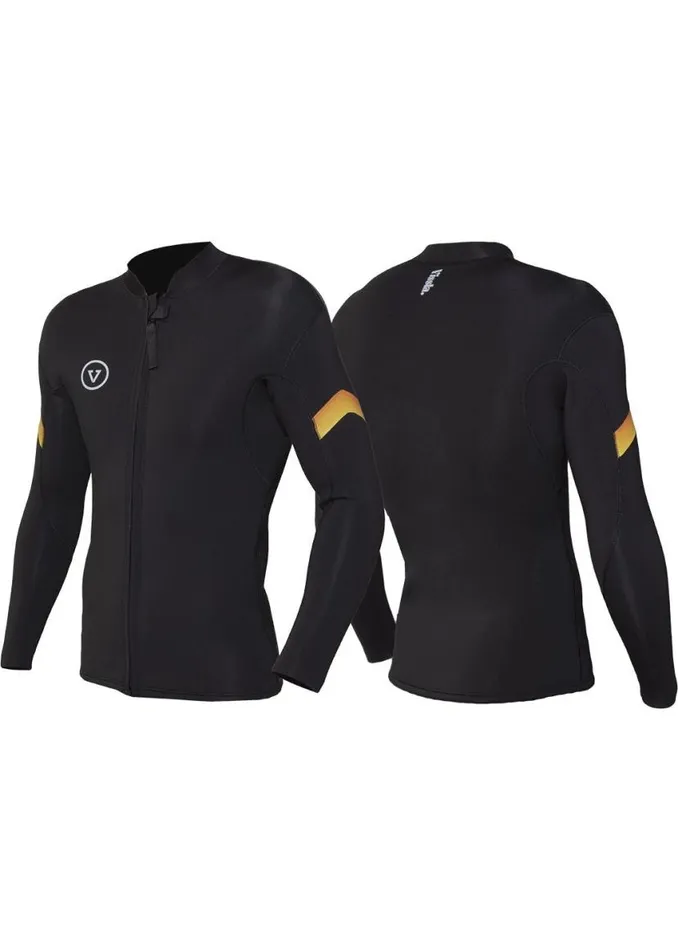 Raditude 2MM Front Zip Wetsuit Jacket Black 3 Men Vissla Wetsuits