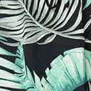 Retro Style Green and Black Palm Print Tropical Skort Clothing Unique Vintage Skirts