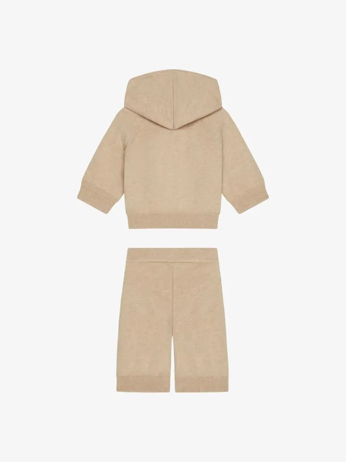 Reversible Cardigan And Pants In Knit Gift Set Beige Kids Givenchy