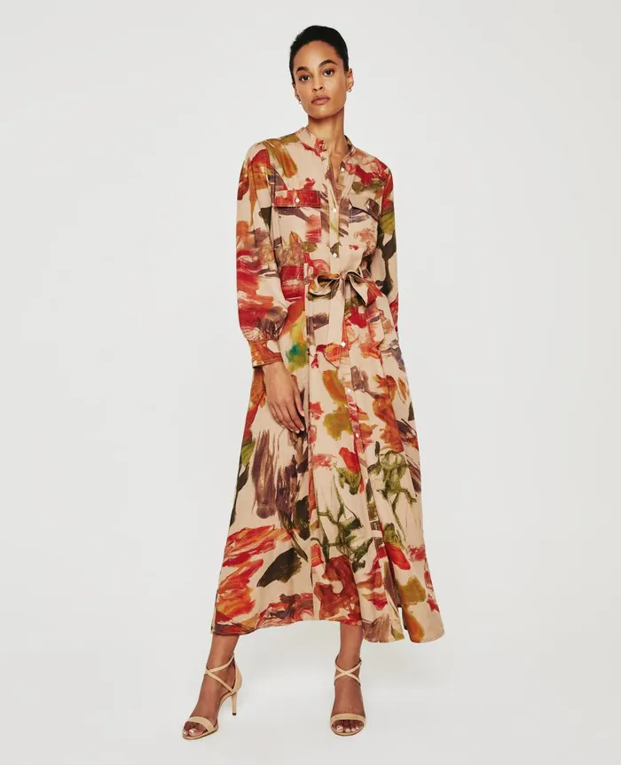 Sable Dress Garden Camo Neutral Multi Women AG Jeans Dresses and More