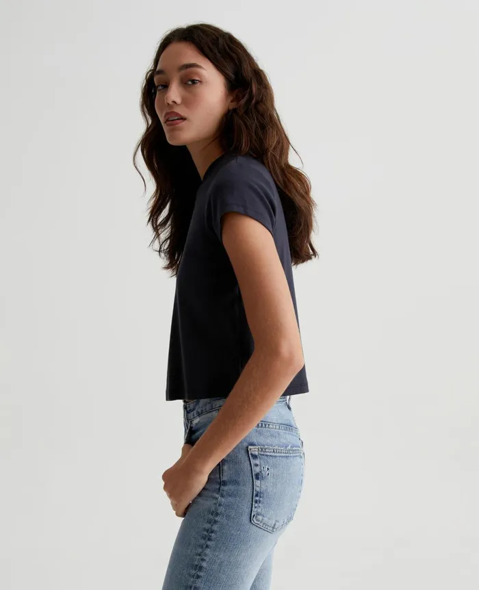 Sadie Crew Exblack Women AG Jeans Tees and Tanks Sadie Crew Exblack Women AG Jeans Tees and Tanks