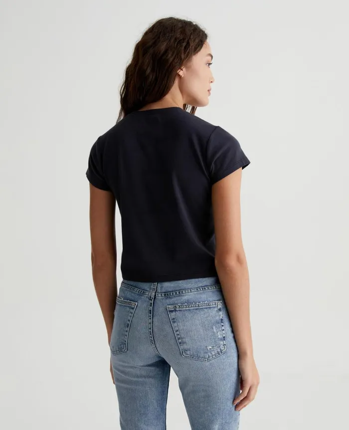 Sadie Crew Exblack Women AG Jeans Tees and Tanks Sadie Crew Exblack Women AG Jeans Tees and Tanks
