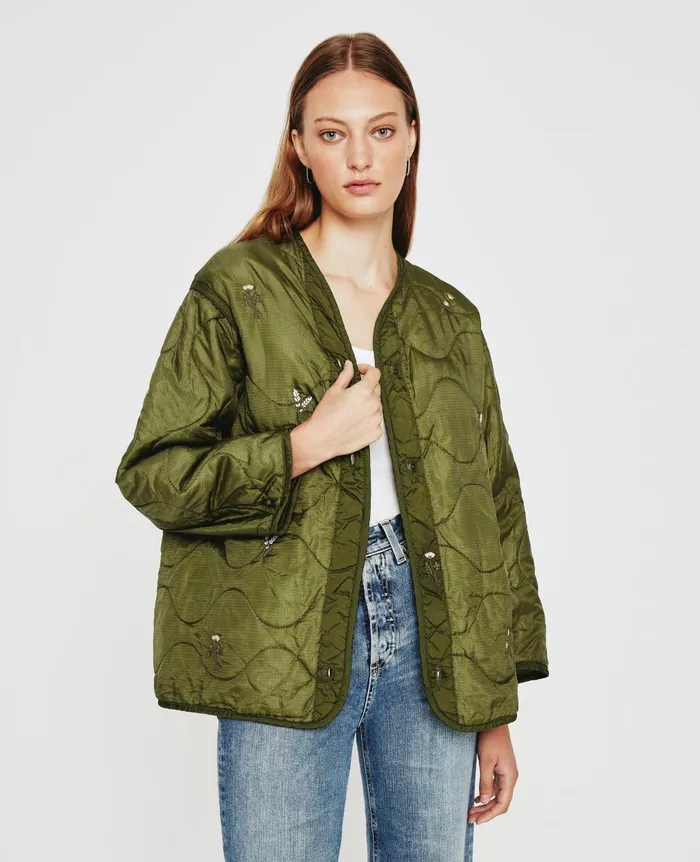 Sage Jacket Eb Super Bloom Vintage Green WomenMen AG Jeans Jackets