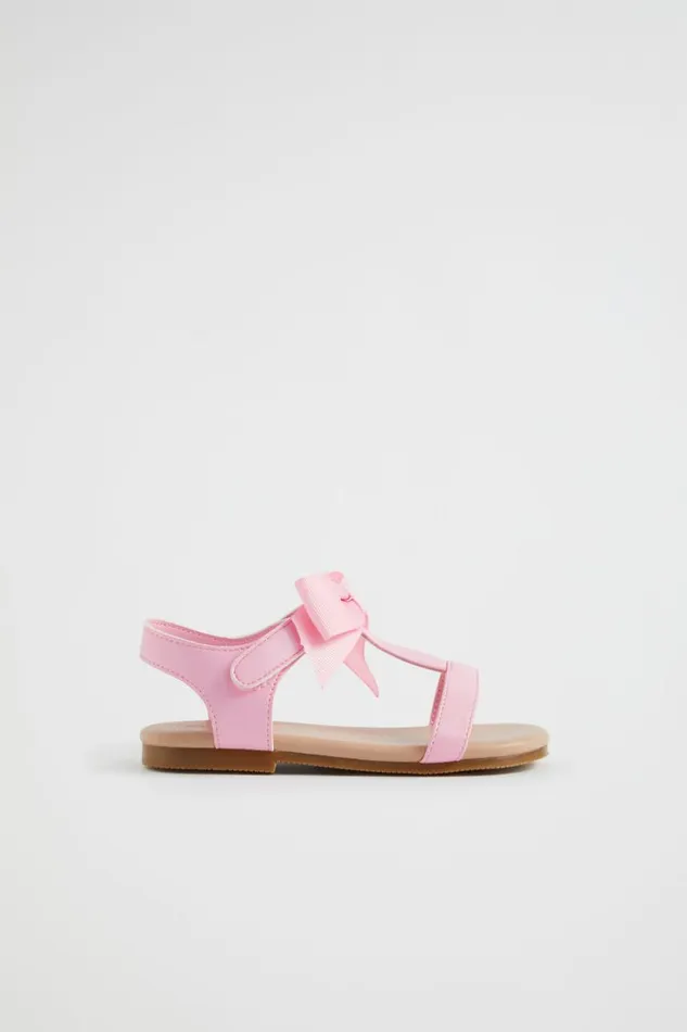 Sandals and Slides Girl Seed Heritage Grosgrain Bow Sandal Candy Pink