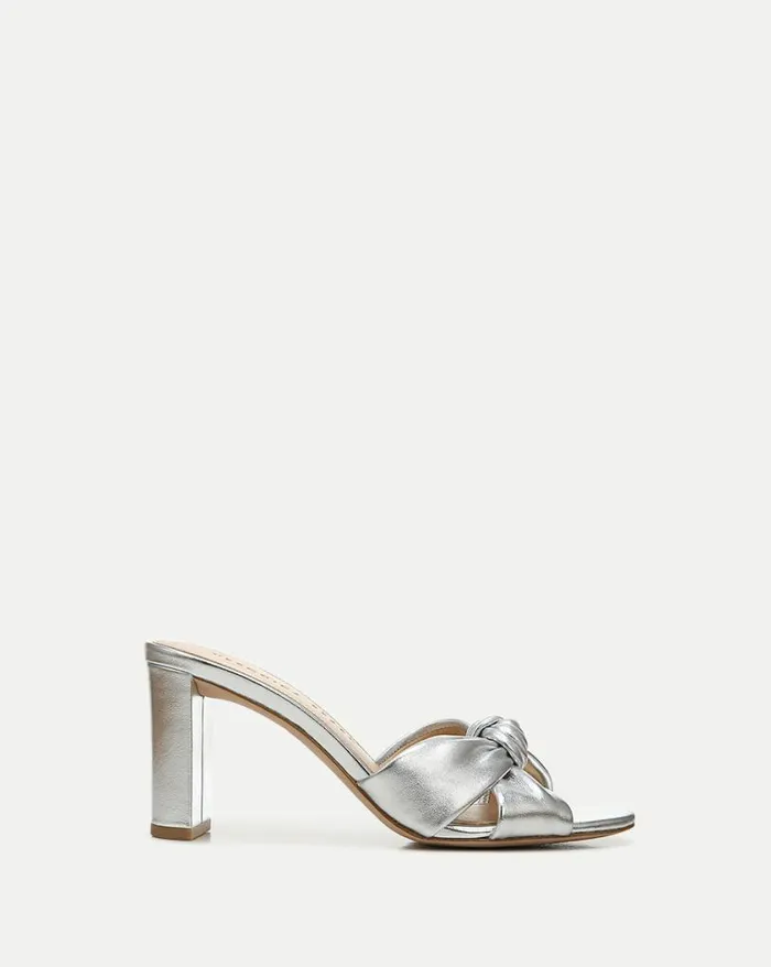 Sandals Shop Veronica Beard Ganita KnotFront Sandal Silver