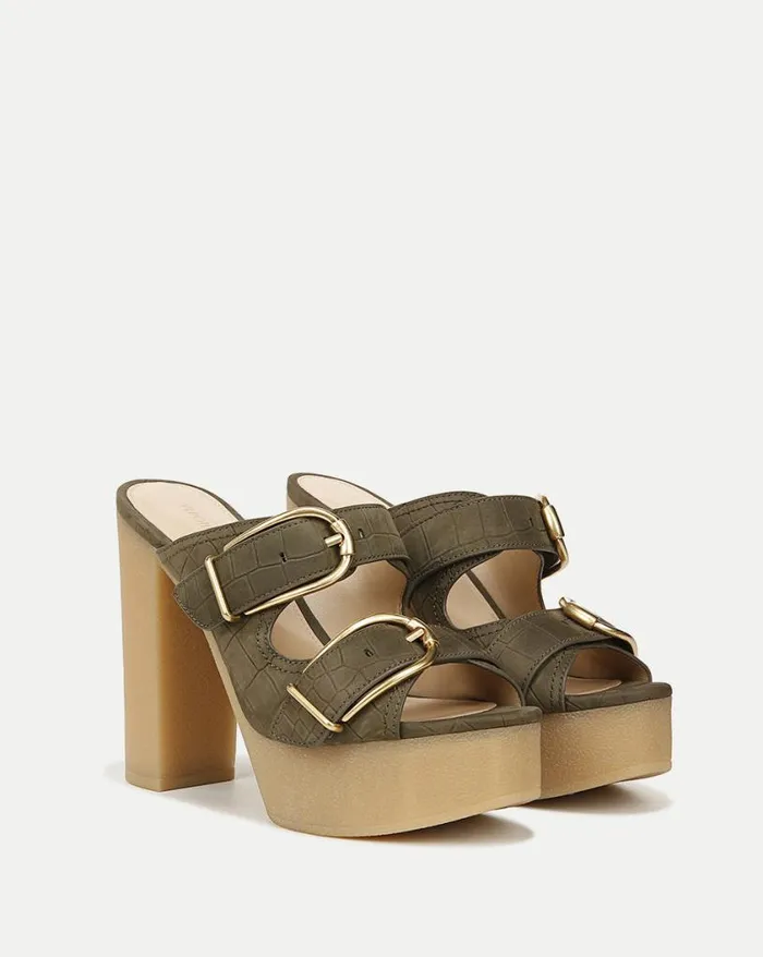 Sandals Shop Veronica Beard Garrick Platform Sandal Khaki