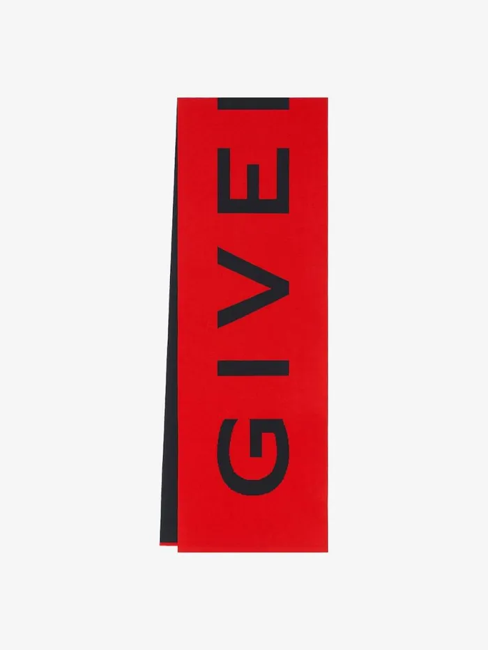 Scarf In Wool Red Men Givenchy Scarves and Ties