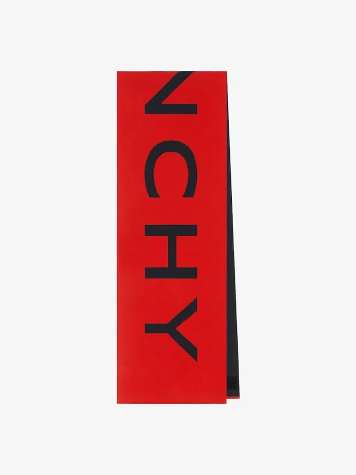 Scarf In Wool Red Men Givenchy Scarves and Ties