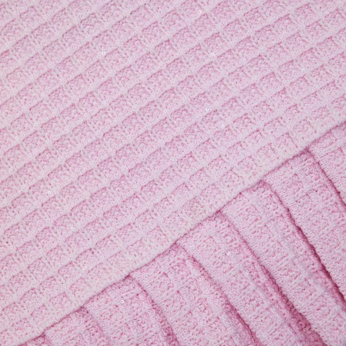 Self Portrait Bottoms Pink Sequin Textured Knit Skirt 8211 Women