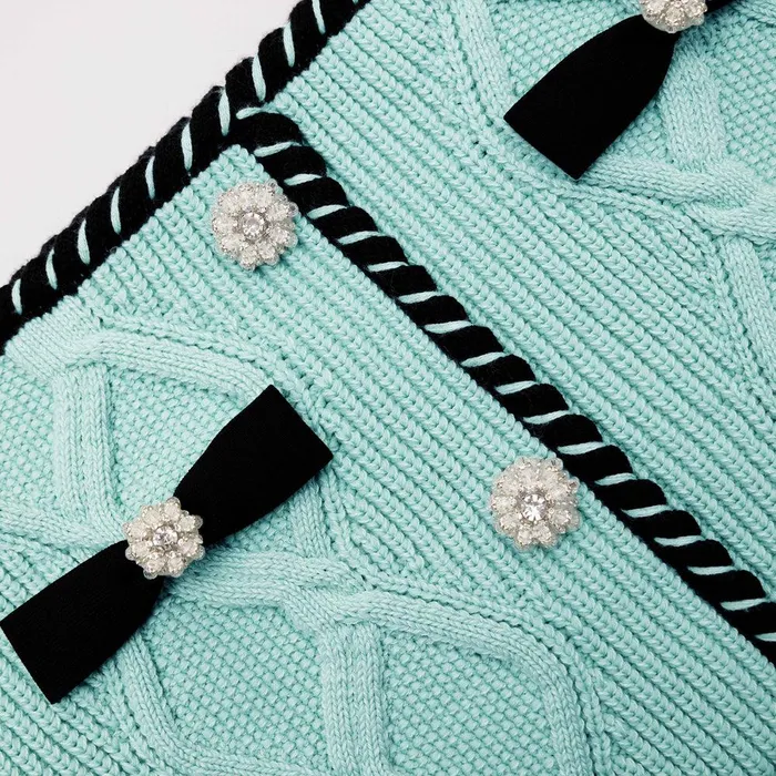 Self Portrait Knitwear Mint Cable Knit Mini Skirt 8211 Women