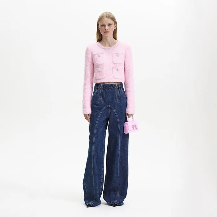 Self Portrait Tops Pink Soft Knit Top 8211 Women