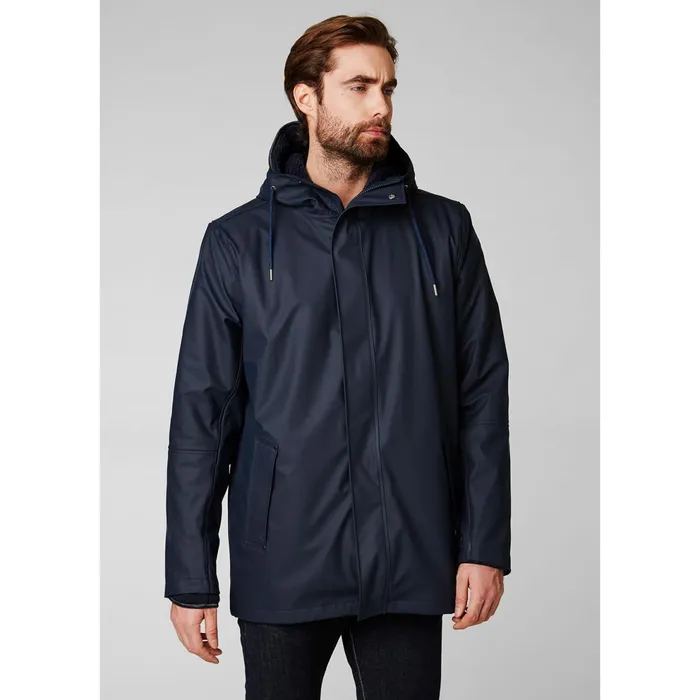 Shell Jackets Men Helly Hansen MOSS INSULATED RAIN COAT 597 Navy