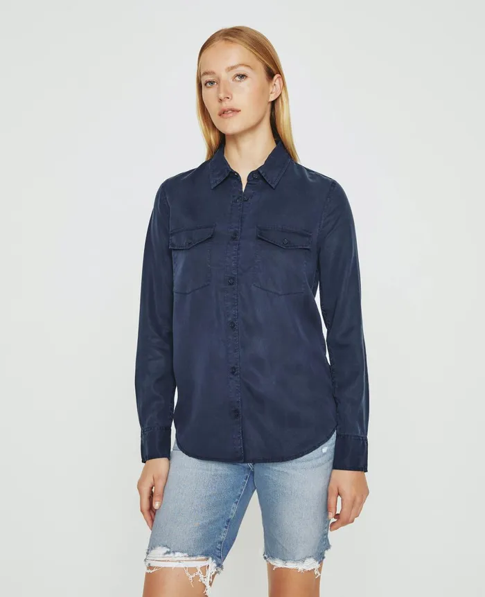 Shiela Utility Deep Navy Women AG Jeans Tops and Shirts