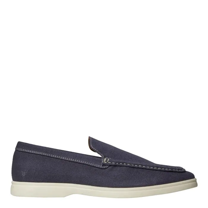 Shoes Men Windsor Smith RYAN NAVY CANVAS LOAFERS