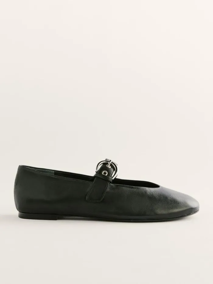 Shoes The Reformation Bethany Ballet Flat Black