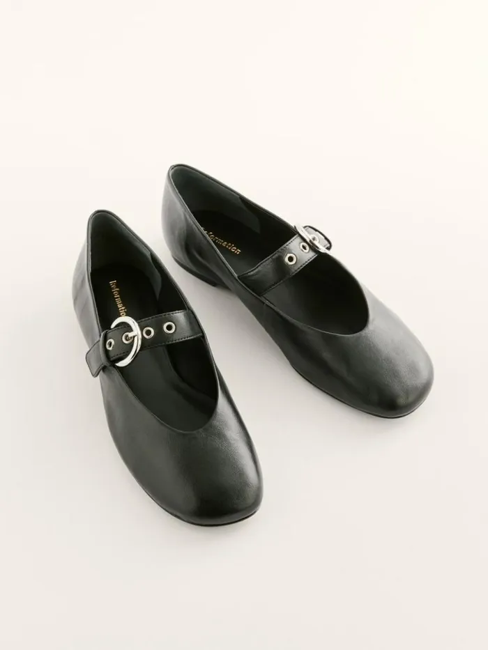 Shoes The Reformation Bethany Ballet Flat Black