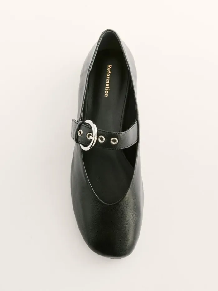 Shoes The Reformation Bethany Ballet Flat Black
