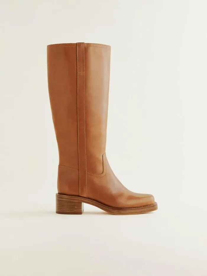Shoes The Reformation Frances Knee High Boot Whiskey Leather
