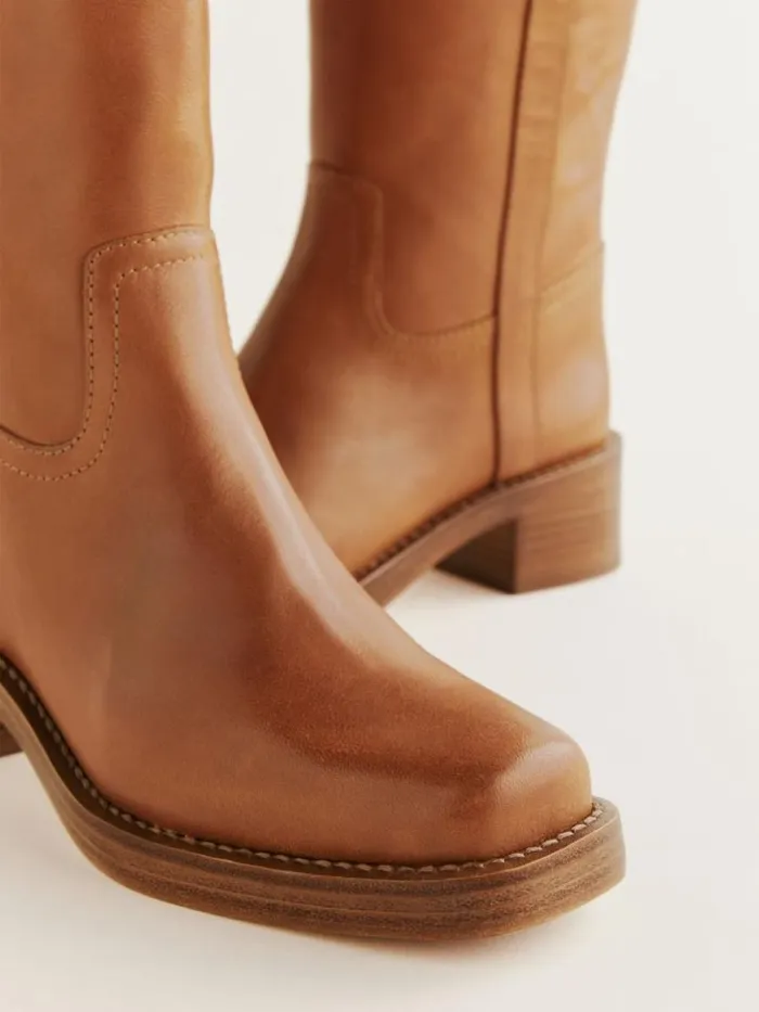 Shoes The Reformation Frances Knee High Boot Whiskey Leather