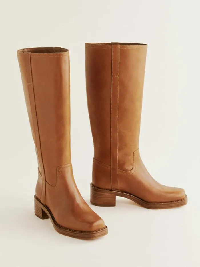 Shoes The Reformation Frances Knee High Boot Whiskey Leather