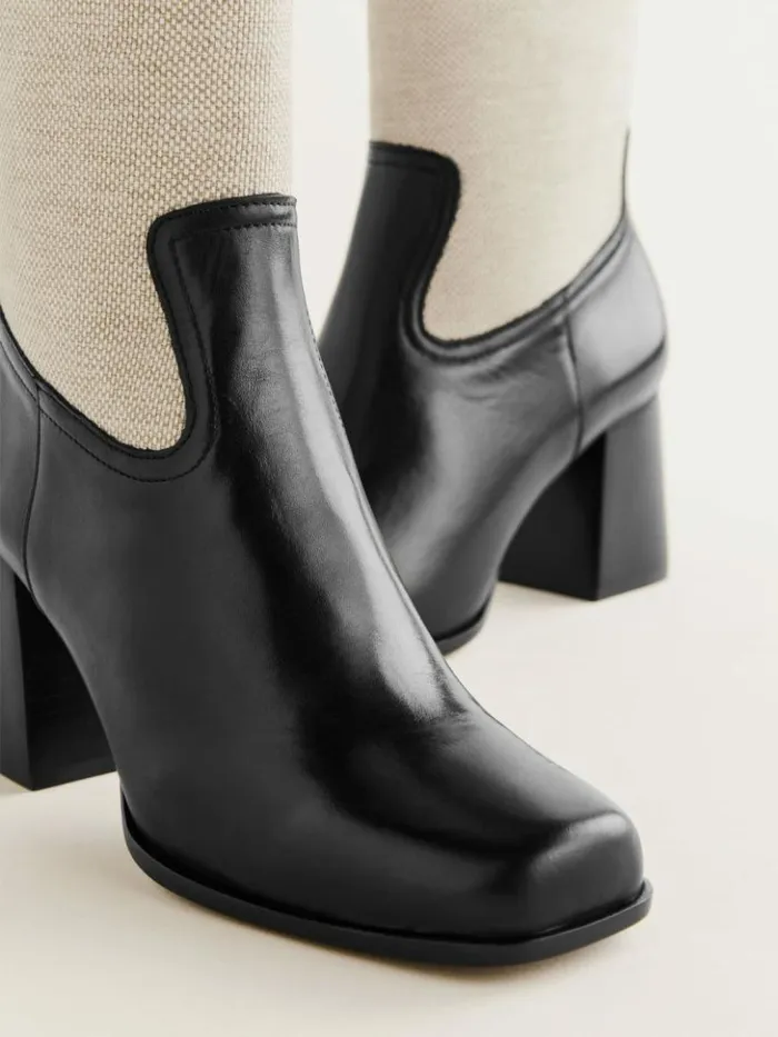Shoes The Reformation Frederique Knee High Boot Black Oatmeal