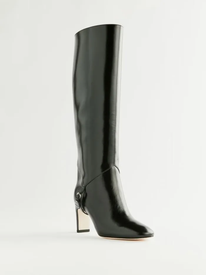 Shoes The Reformation Gaelle Knee Boot Black Leather
